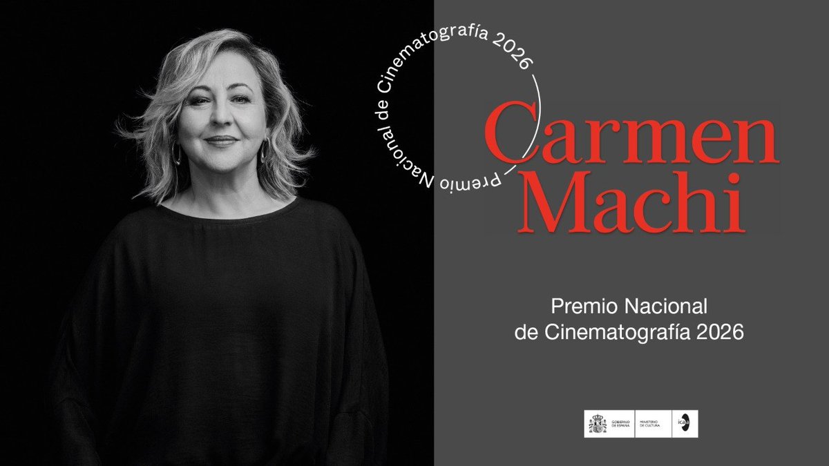 culturagob's tweet photo. 📺 La actriz Carmen Machi recibe el Premio Nacional de Cinematografía 2026 de manos del ministro de Cultura, Ernest Urtasun, en el marco del @sansebastianfes 

🔴 Síguelo aquí en directo a partir de las 12h 🔗
https://t.co/03EsAutIXq https://t.co/kAVlJqpAcT