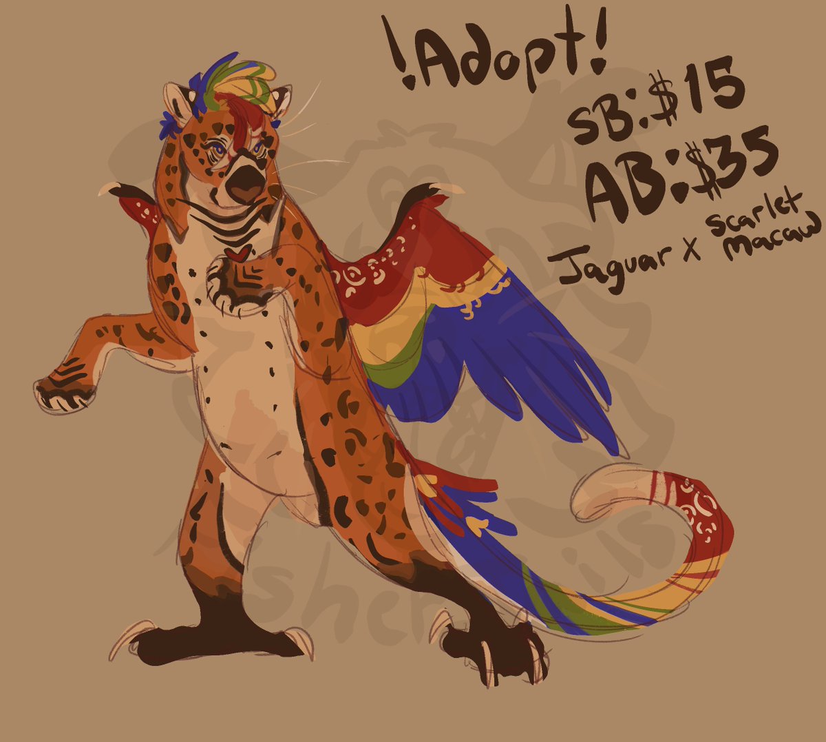 Fisher_tailz's tweet photo. I doodled up a new adopt! Was proud of this design! :D anyone who purchases will get a fully finished image of it, and anyone who does AB will get an additional fully rendered headshot! ☺️🌿🌈 https://t.co/CIbvb8htih