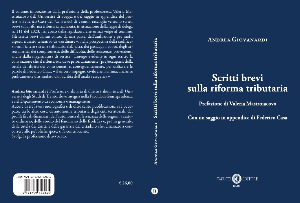 giovanardiandre's tweet photo. Uscito questo mio lavoro sulla riforma tributaria del Governo Meloni. Metto qui anche l'introduzione. Grazie a chi vorrà leggermi. https://t.co/18Dco2UaVp