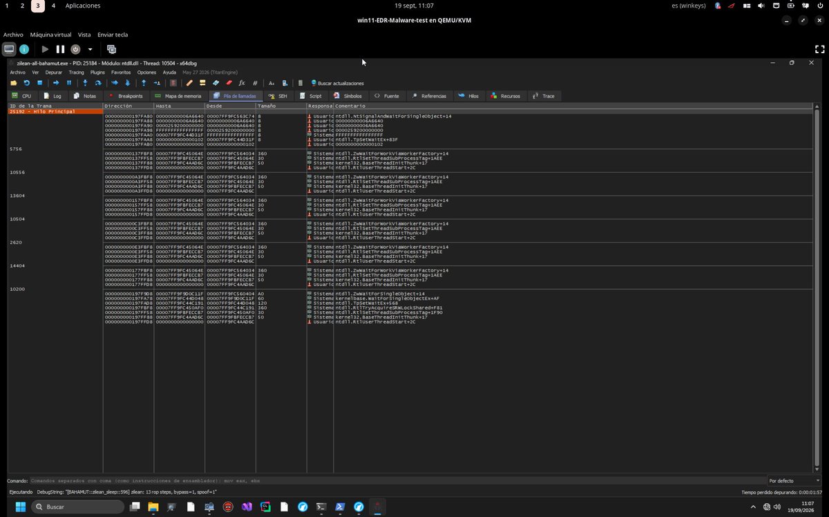 FallenAngelC2's tweet photo. Zilean is working properly in Bahamut !!!! It’s been a good experiment with Sleepmask as a replacement for Ekko. What’s more, there’s no documentation on Zilean (I think my AI assistant has got the blues and my hands are aching)#redteam #UDRL #mythicc2 #cybersecurity #C2 #windows https://t.co/A0QBbmeYch