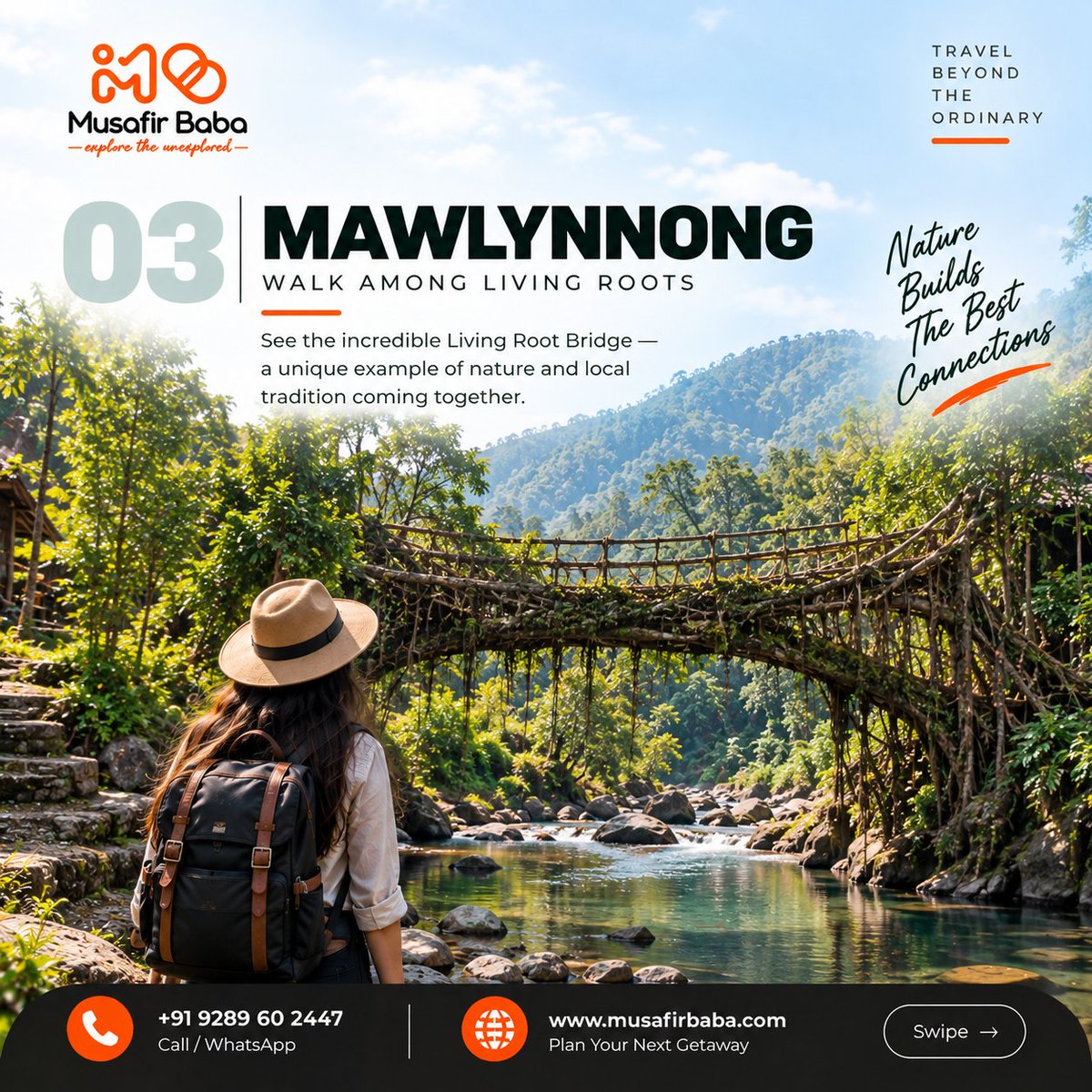 itsmusafirbaba's tweet photo. Meghalaya has an experience for every traveller!
01 β Dawki
02 β Cherrapunji
03 β Mawlynnong
04 β Shillong
05 β Laitlum Canyon
Which one would you explore first? Comment your number and tag your travel partner!
π +91 9289602447
π https://t.co/WkDB4xca2E
#MusafirBaba #Dawki https://t.co/77b5TwfD1S