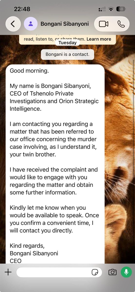 kgosigadiBee's tweet photo. @TshenoloPi @TshenoloPi stop lying . On Tuesday Bongani sent me communication the same Tuesday you gave me information from @SAPoliceService as your investigation as its stand you haven't contacted the witnesses and the farmer's that are willing to testify. Dont do this #Refund the money https://t.co/Ch1Ixrblyv