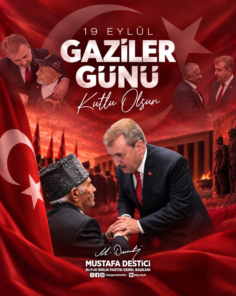 Mustafa_Destici's tweet photo. Gazilik; vatan uğruna göze alınan fedakârlığın, millet sevgisinin ve sarsılmaz bir imanla yürütülen mücadelenin yaşayan şeref nişanesidir.

Gazilerimiz; Çanakkale’den Sakarya’ya, İstiklal Harbi’nden Kıbrıs Barış Harekâtı’na, terörle mücadeleden 15 Temmuz direnişine kadar vatanımızın bütünlüğü, bayrağımızın hürriyeti ve milletimizin istiklali uğruna canlarını ortaya koymuş kahramanlarımızdır.

Onların bedenlerinde taşıdıkları her yara, bu toprakların hangi bedeller ödenerek vatan kılındığının silinmez kaydıdır. Milletimiz, bugün hür ve başı dik yaşıyorsa bunu aziz şehitlerimizin fedakârlığına ve kahraman gazilerimizin cesaretine borçludur.
Bu anlamlı gün #GazilerGünü vesilesiyle ebediyete irtihal eden bütün gazilerimizi rahmetle anıyor; hayatta olan gazilerimize sağlık, huzur ve bereketli ömürler diliyorum.🇹🇷