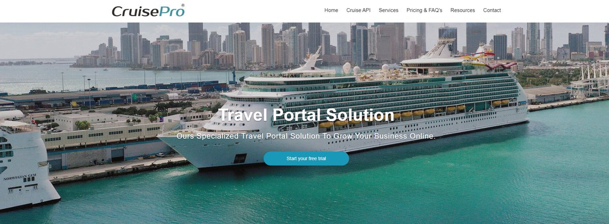 CruisePro1's tweet photo. @CruisePro1 is a leading travel technology company that provides well-integrated travel portal website solutions to global travel companies. We provide travel portal solutions that boost conversion rates and turn your business into a sustainable one. https://t.co/upBsPS21hn