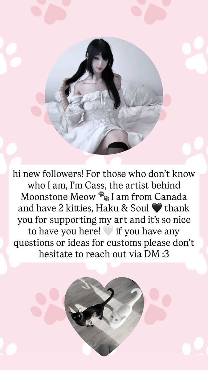 moonstonemeow's tweet photo. a little artist/owner intro for those who don’t know me 🤍🐾 https://t.co/j9O2MDS7E4