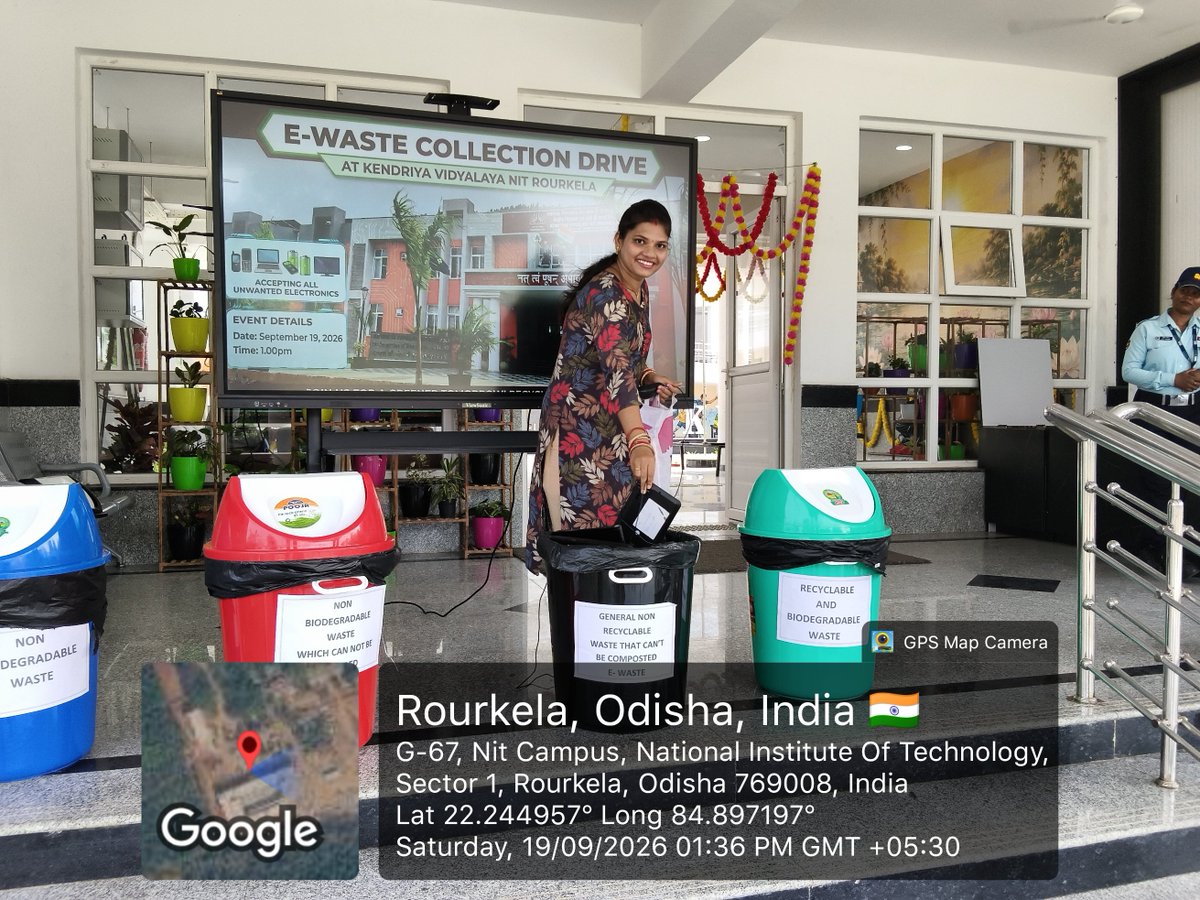 Kvnit2024's tweet photo. E Waste Awareness and Collection Drive under special campaign 6.0. at KV NIT Rourkela. https://t.co/70aEeorrNn