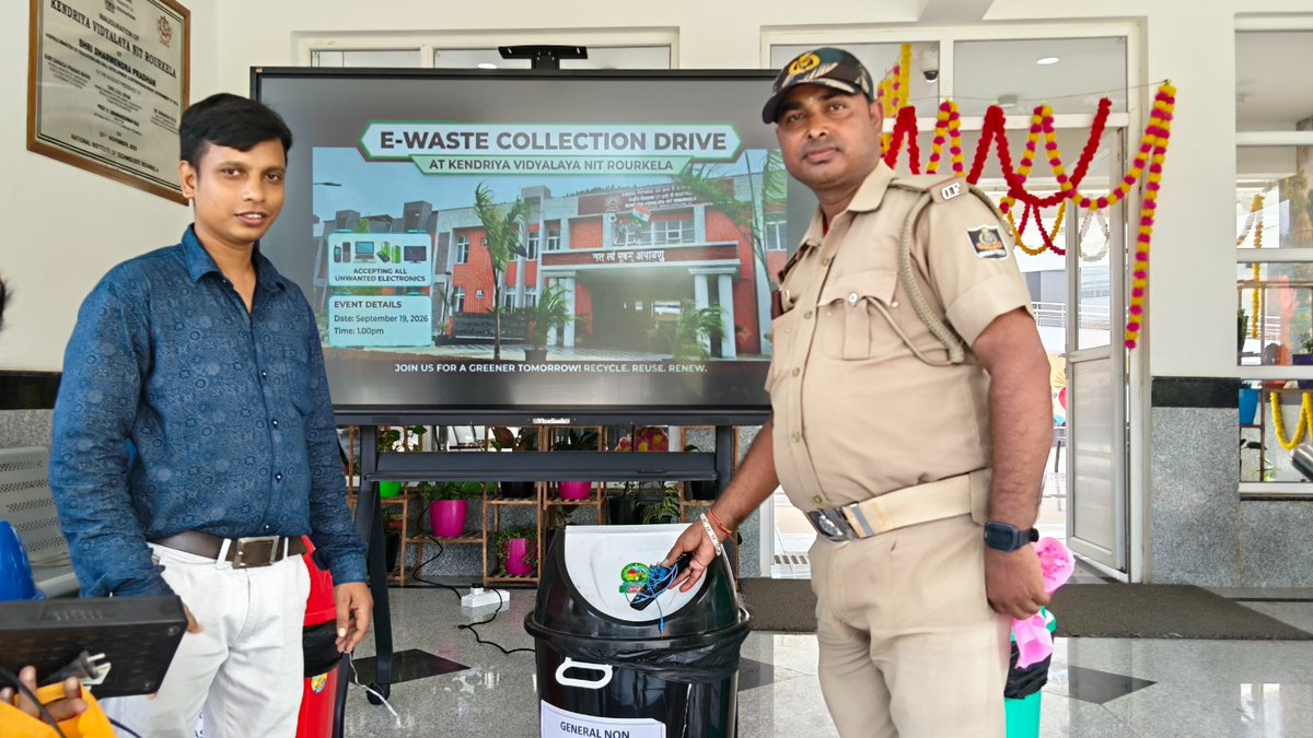 Kvnit2024's tweet photo. E Waste Awareness and Collection Drive under special campaign 6.0. at KV NIT Rourkela. https://t.co/70aEeorrNn