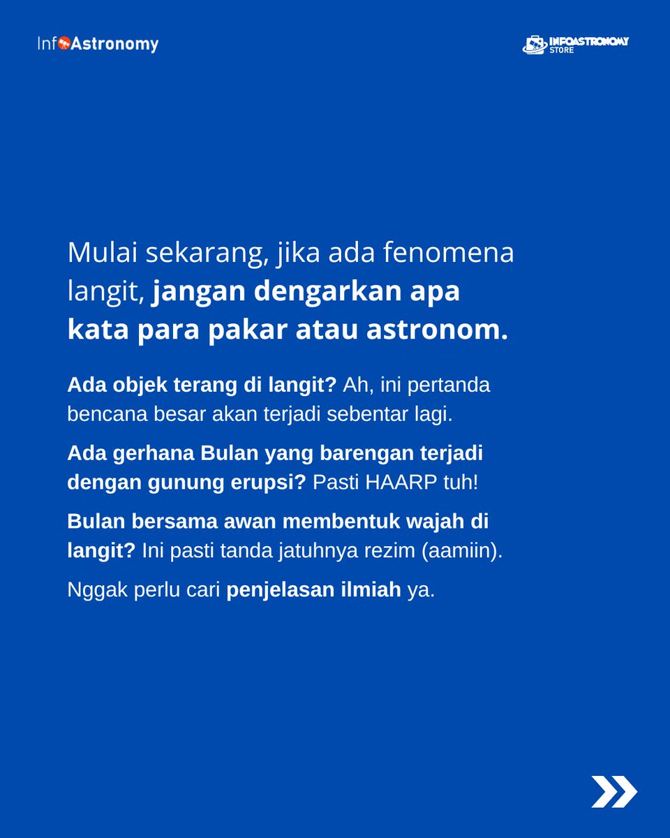 infoAstronomy's tweet photo. Ngapain dengerin pakar? Asbun aja~ https://t.co/Rrrvg5KrbU