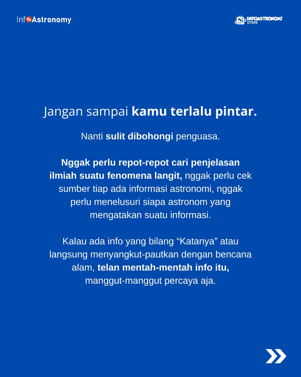 infoAstronomy's tweet photo. Ngapain dengerin pakar? Asbun aja~ https://t.co/Rrrvg5KrbU