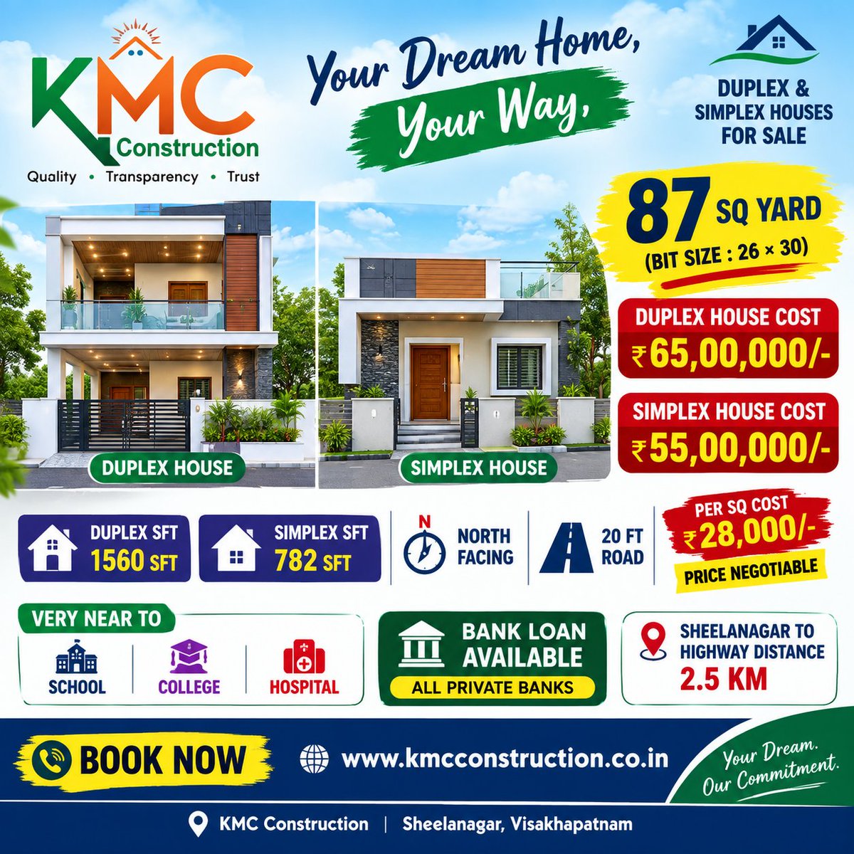RealKmc38713's tweet photo. #kmc construction 
#duplex or simplex houses for sale
#bank loan available
#price negotiable
#www.kmcconstruction.co.in
#book now https://t.co/Uq6uceIBvT