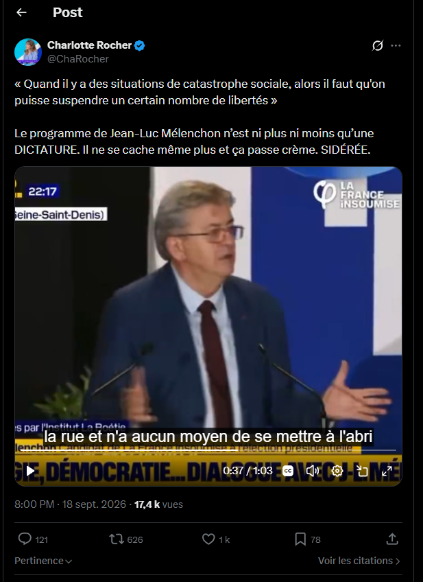 Pikali__'s tweet photo. @ChaRocher C'est dommage de caviarder son discours pour essayer de donner une logique à votre mensonge par omission, ou à votre paranoia https://t.co/x3Rd7tHUT5