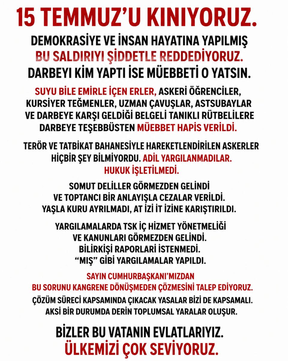 selmacoskun72's tweet photo. @YildizFeti On yıldır toplumun her kesimine aynı çağrıyı yapıyoruz:
Yaşadığımız bu büyük adaletsizliği görün, sesimize ses olun, elimizden tutun.
@YildizFeti 
#15TemmuzunMağdurAskerleri https://t.co/vP12A1ymSa