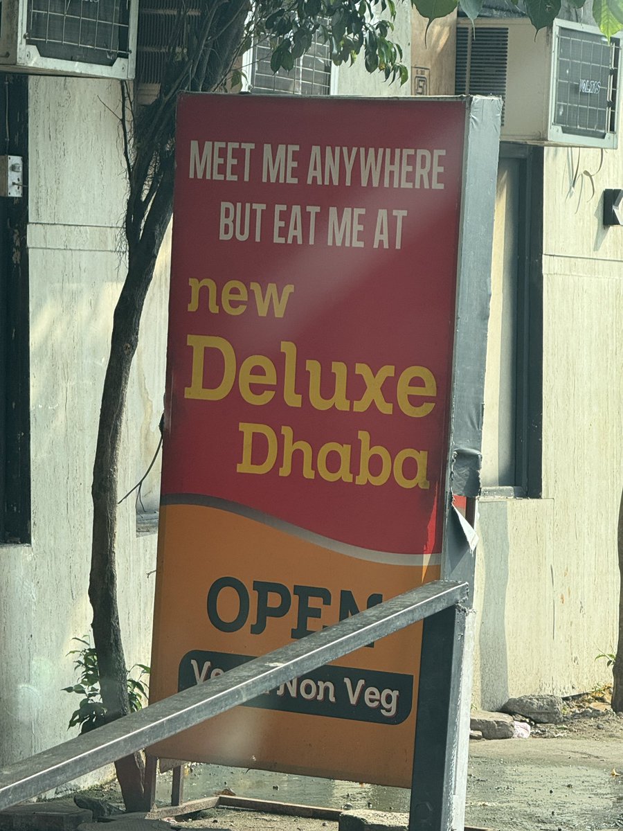 AnchitGupta9's tweet photo. IAF history is also about food. Not every piece of history is found in a logbook, an ORB or an old photograph. Sometimes it survives on a menu.

I am at Deluxe Dhaba, outside Ambala Cantt railway station, eating Sandhu Dal. Finding those two words still on the menu feels no less like touching history than coming across a forgotten logbook entry or a stray line in an old Squadron record.

The Sandhu was Air Commodore Amarjit Singh “Ajax” Sandhu, 7703 F(P), 85th Course. Commissioned in 1963, he joined No. 222 Squadron at Ambala in November 1969, and later commanded No. 32 Squadron, instructed with the Iraqi Air Force, commanded 41 Wing at Jaisalmer and was AOC 14 Wing at Chabua.

But before the Air Commodore, there was Ajax, the fighter pilot who apparently had strong views on how dal should be cooked.

The story survives through several IAF veterans, and their memories differ slightly on when it began.

Shashi Tyagi (later Air Chief)  remembered Ajax experimenting with the dal at Ambala as early as 1965-66. Cheriyan Kuruvilla, who served with him in 222 Squadron, remembered frequenting Deluxe with him around 1969-70. The black dal accompanying the tandoori chicken was apparently not good enough for Ajax. He would go behind the hearth, add eggs, chilli, salt and whatever else he thought was missing.

Eventually, Kuruvilla remembered, people began coming specifically for Sandhu Dal, tandoori roti and green salad.

Then comes the wonderfully detailed account of BC “Lofty” Karambaya, who said he was there for perhaps its most famous incarnation.

In November 1971, shortly before the war, a group of about fifteen pilots landed up at Deluxe around midnight after an evening at the Sirhind Club. The dhaba was closing. All that remained, the owner told them, was maa-ki-dal and bheja curry.

Ajax took over the kitchen.

Onions, tomatoes and green chillies went into a large kadai with oil and whatever masalas he could find. Once bhunoed, in went the dal and bheja.

And then came the eggs.

Ajax asked Lt Arun Prakash, later Admiral Arun Prakash and Chief of the Naval Staff, to beat 30 eggs. They went into the kadai as well. Karambaya remembered the owner tasting the result and announcing that it would henceforth be called Sandhu Dal.

Was that really the moment Sandhu Dal was born? Probably impossible to establish now. The earlier recollections suggest that Ajax had been modifying the dal at Deluxe for years and the dish gradually acquired his name. The 1971 version, with bheja and thirty eggs, may simply have been the most memorable.

And it wasn’t a one-off. Other 222 Squadron veterans remembered Ajax continuing to walk into the Deluxe kitchen and prepare or “correct” the dal himself.

Deluxe was already an Ambala institution. IAF veterans recall eating here in 1966 and 1967-68. One remembered its old signboard, complete with a rooster:

“Meet me anywhere but eat me tonight at Deluxe Dhaba.”

More than half a century later, I am sitting here ordering a dish that still carries the name of an IAF fighter pilot.

There is no ORB entry for Sandhu Dal. No logbook records Ajax’s sorties into the Deluxe kitchen. No citation mentions the maa-ki-dal, bheja or thirty eggs.

But the name is still on the menu.

#IAFHistory @IAF_MCC