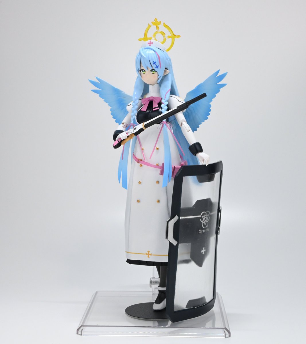 bal118's tweet photo. ブルーアーカイブ　ミネの可動キットを製作しました。これで救護騎士団完成です。 https://t.co/QKSrtXXuhR