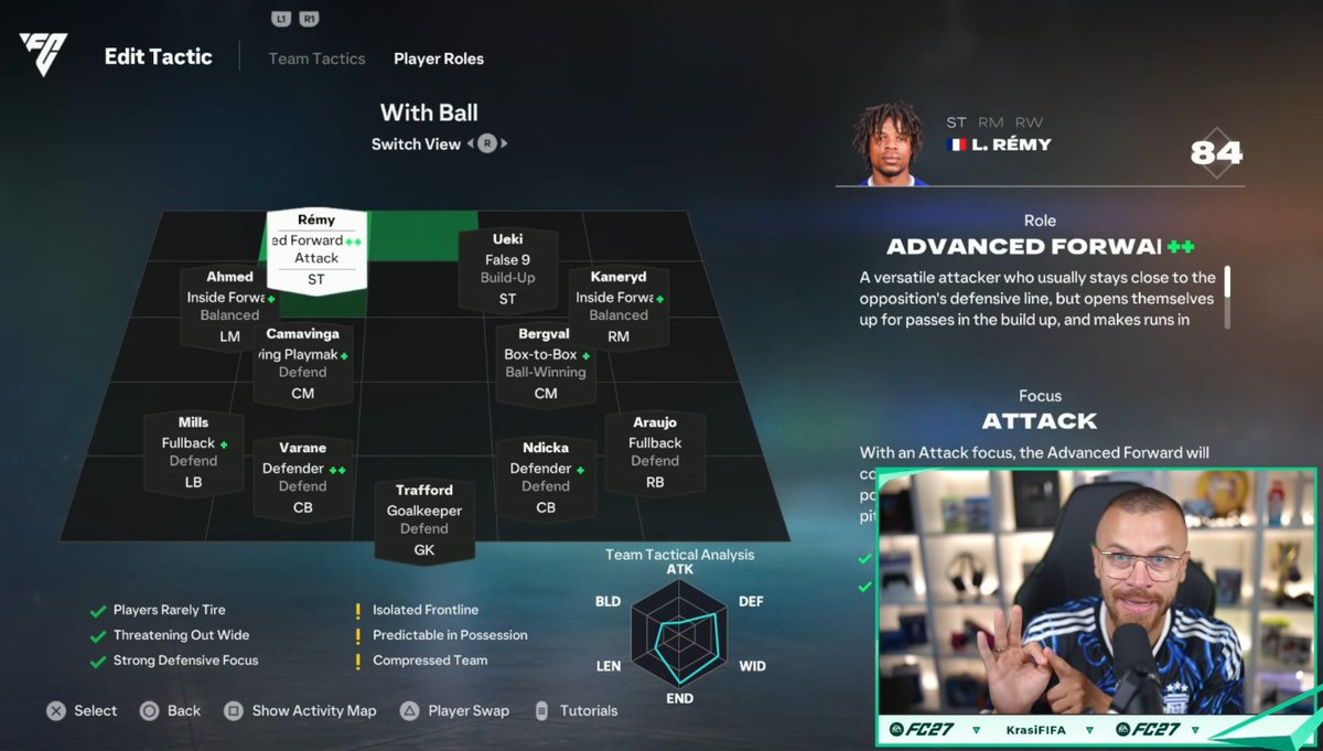 KrasiFIFA's tweet photo. The 4-4-2 is truly BACK in FC 27. 🔥

Some of the craziest AI runs I’ve seen so far, while still being very solid defensively.

Easily one of my Top 3 formations to start with.

Full custom tactics tutorial in the description 👇 https://t.co/qRa1CqZEvl