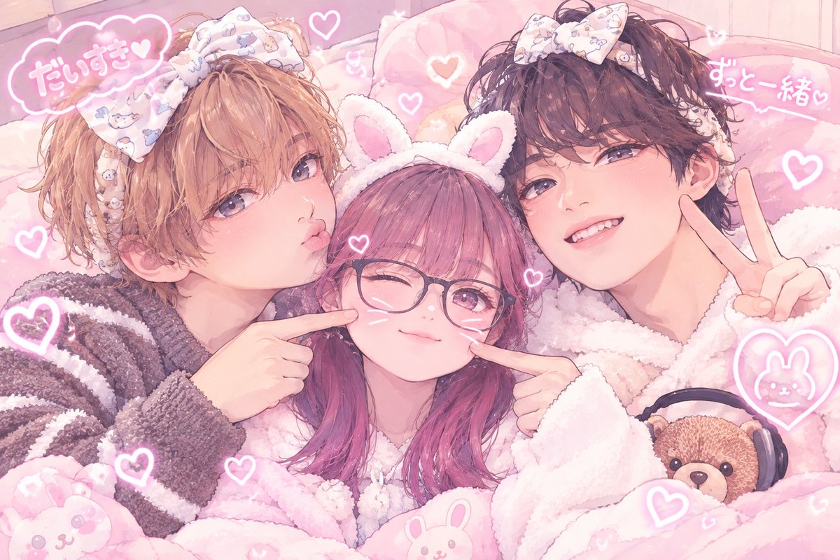 masyu_232's tweet photo. やばい！！くそかわいい♡♡
好きなおふたりに挟まれてる私♡
(≧⩌≦꒢* )ｷｬﾊｯ
 #BUDDiiS 
@hidetoshi_mori 
@fuminori_ogawa https://t.co/0fB5Uw0uxH