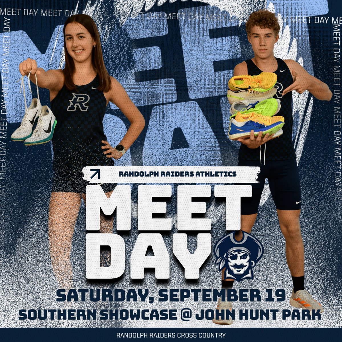 RRaidersAthl's tweet photo. MEET DAY π
Southern Showcase @ John Hunt Park:
Blue Boys 5K β 7:50 AM
Crimson Girls 5K β 9:00 AM
JH Boys 2 Mile β ~10:10-10:15 AM
JH Girls 2 Mile β ~10:30 AM
Let's go, Raiders!
#RaiseTheR #RandolphCrossCountry https://t.co/rqpbSOHxWI
