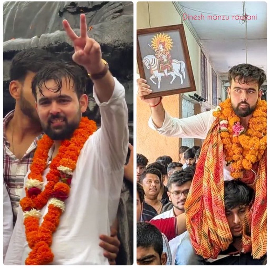 Toppervillage's tweet photo. छा गया जाट......

तेजाजी महाराज की कृपा से प्रिय दीपांशु शौकीन ने दिल्ली यूनिवर्सिटी में उपाध्यक्ष का चुनाव जीत लिया.... टिकट काटने वालो को करारा जवाब दिया। #DUSU2026 https://t.co/e8qozFelw8