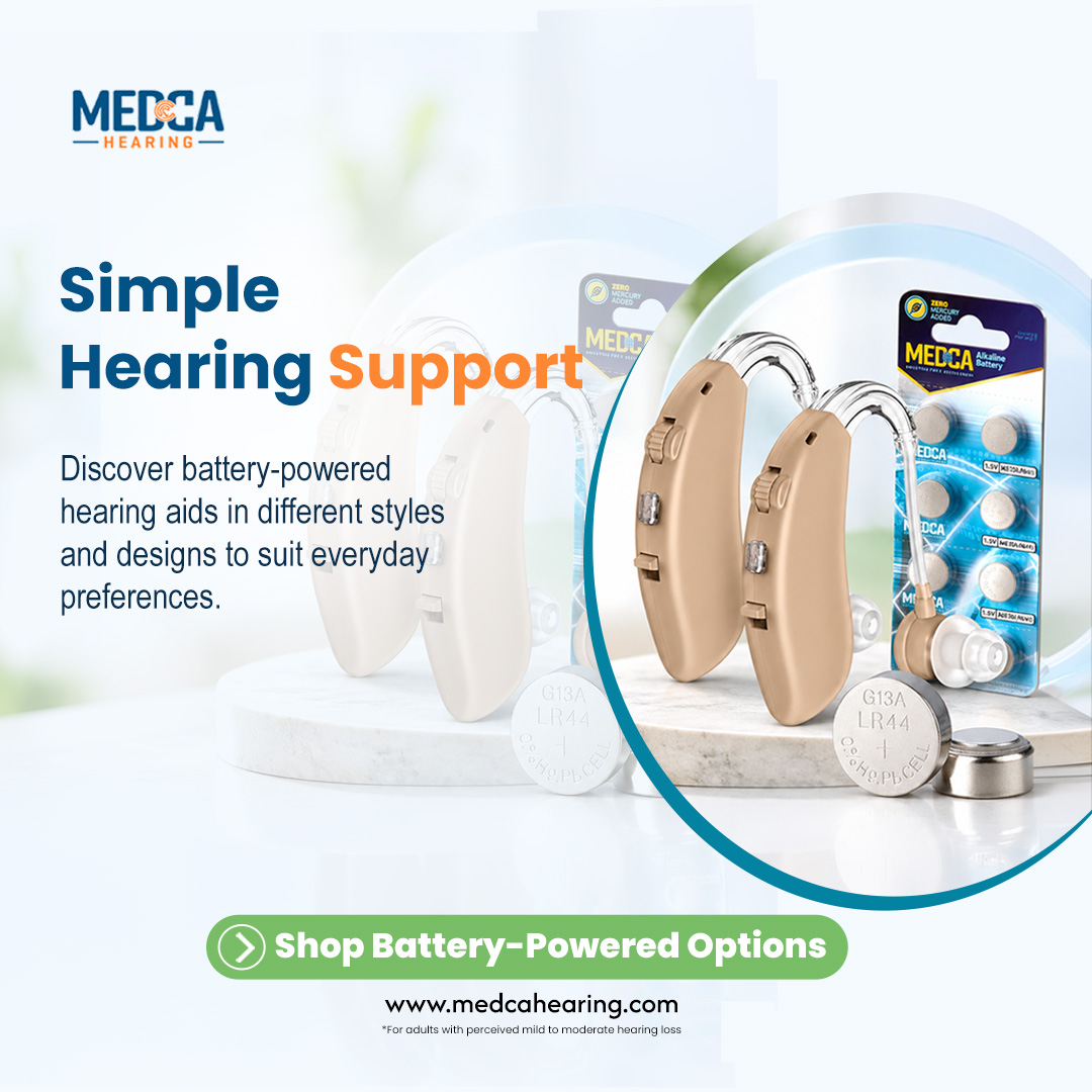 MedcaHearing's tweet photo. Hearing support should fit easily into your everyday routine.

We offer battery-powered hearing aids in different styles and designs, giving you practical options for comfortable everyday use.

https://t.co/2bnDy7Icyw

#MEDcaHearing #hearingaids #hearinghealth #hearingassistance https://t.co/7sVpB7LKOK