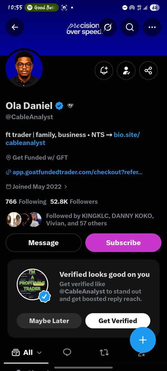 VYCTORTM's tweet photo. @TpwithPolarity @GoatFunded @EdwardXLreal @Leveragedgiant @CableAnalyst @oludipekingman @AdetunjiFXEmp @glitch https://t.co/Xka2iSPFnC
