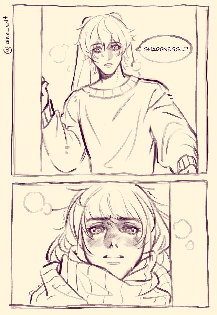 alex_wt07's tweet photo. now i get how cringe it feels to actually draw your own comic🚶‍♀️‍➡️🥀🥀

#sharplow https://t.co/kRhNMPjVm4