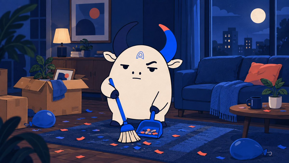 ArcBullMeme's tweet photo. The confetti is on the floor.
The Arc Bull has moved in.
Welcome to life after launch. 🐂 https://t.co/7iUB6I6UVZ