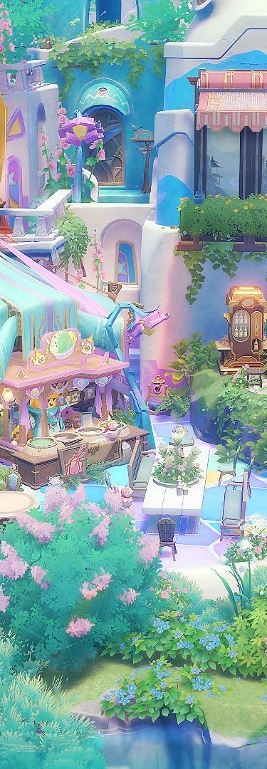okomee_game's tweet photo. サーティワンコラボ家具を使った
甘くてポップな広場を作りました🍨🌸

アイスのショーケースっぽいのがお気に入り˚✧
#塵歌壺 #Sereniteapot https://t.co/xTrWFU0EDd