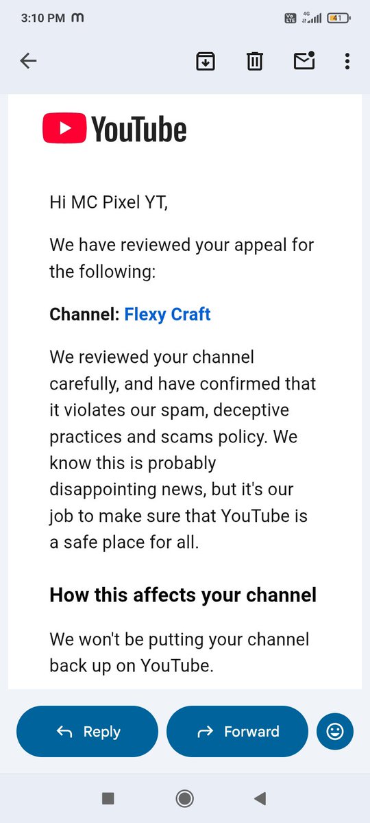 MCPixelYT's tweet photo. @TeamYouTube My previous appeal was rejected, and my manual review was also rejected due to a poor appeal. Please manually review my channel again. I'm ready to follow all YouTube policies.🙏❤️
#Youtube #SupportCreators https://t.co/jCGqyDLkN6