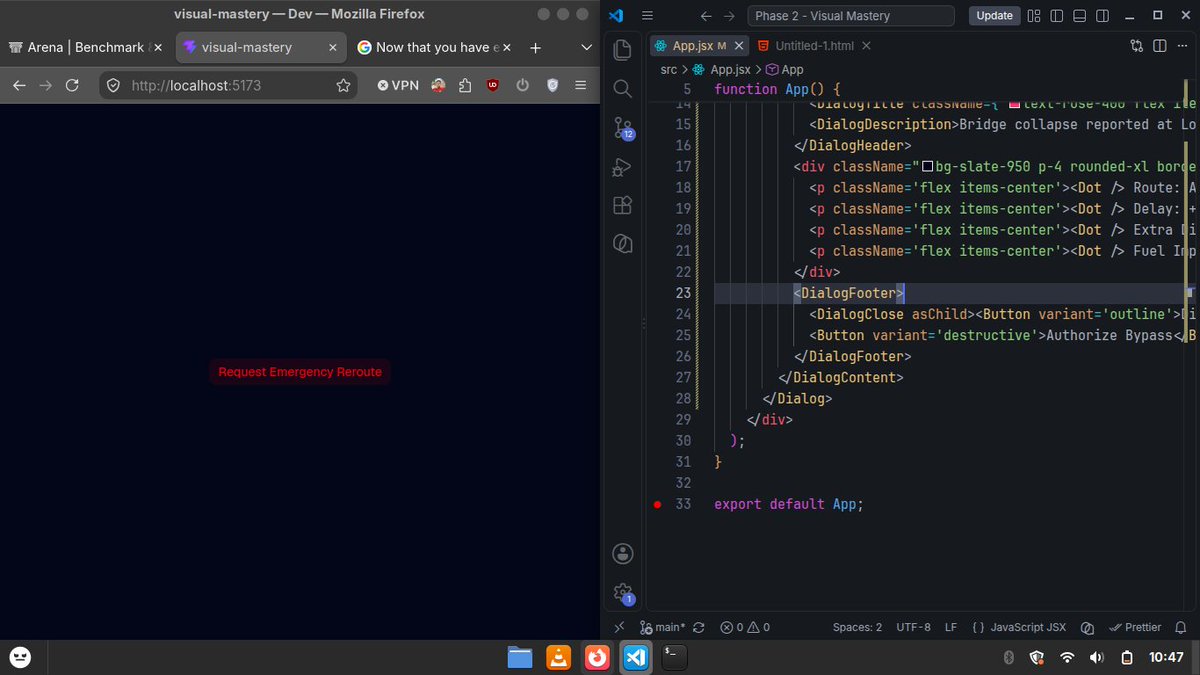 PotatoeDev's tweet photo. Day 24: shadcn/ui practice
From understanding the internals yesterday to learning how to properly utilize shadcn today.

Today, I built a modal layout using shadcn/ui Dialog &amp; Button primitives.
Code on Codeberg (link in bio) 🥔
#BuildInPublic #100DaysOfCode https://t.co/r4p5sJsPPY