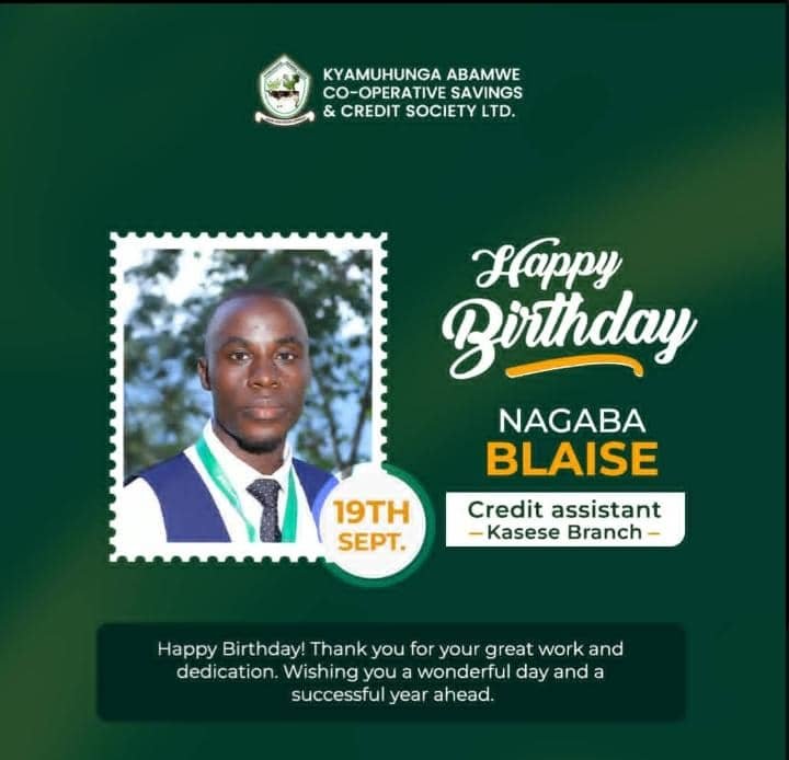 AbamweSacco's tweet photo. Today we celebrate our comrade, @blaise_nagaba , Thank you for the great work and service you contribute to @AbamweSacco . Blessings in your new year. 
#HappyBirthday 
#savefordevelopment https://t.co/62g2tMOIcv