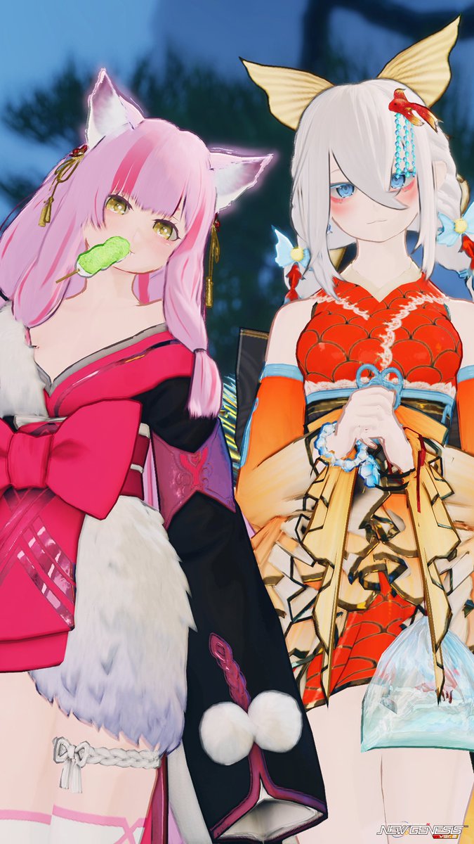R_ship1's tweet photo. @sakura_mochi_ さんの「☆和風集会☆」にて
さかなちゃんと一緒にペア参加！
動画配信もあって、１ｈ：３３ｍあたりから二人のコーデ紹介してもらってますー
https://t.co/lulodBhIrw
#PSO2NGS_SS #もっちもち配信 https://t.co/12etgQHfzS