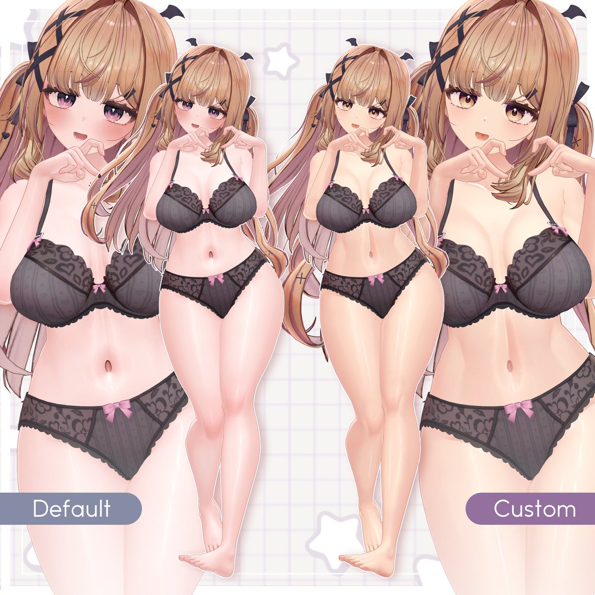 maou_haduki's tweet photo. ✨New✨
ゆめかちゃん用
#ギャルゲ風肌テクスチャ 販売開始しました!✨
今回も、
👀アイカラー10種+オッドアイ2種類
🧡肌差分6種類(薄め・褐色肌・水着日焼け差分)
が同梱されております!
シルバーウィークセールも併せて開催しております!
この機会に是非…!
#Yumeka3D https://t.co/CtlqvpKBmh
