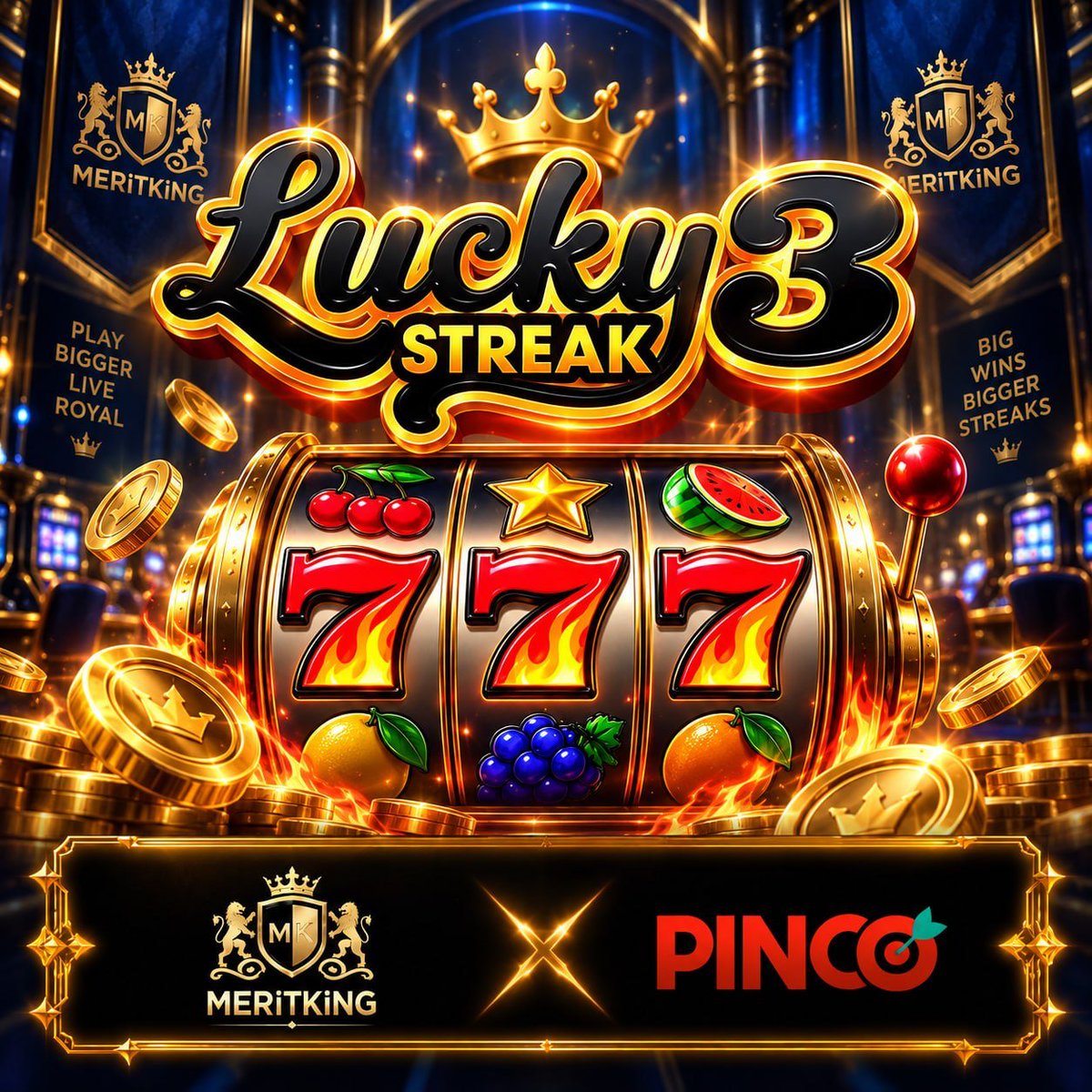 meritkingtur's tweet photo. 🔥 Üç 7 yan yana gelirse, gerisi sadece keyif. Lucky Streak 3 ile klasik slot heyecanı, Pinco × Meritking iş birliğinde bambaşka akıyor.

https://t.co/5j9Xe5N2kT

#Casino #meritking #mrking https://t.co/bFQOu4tqoK