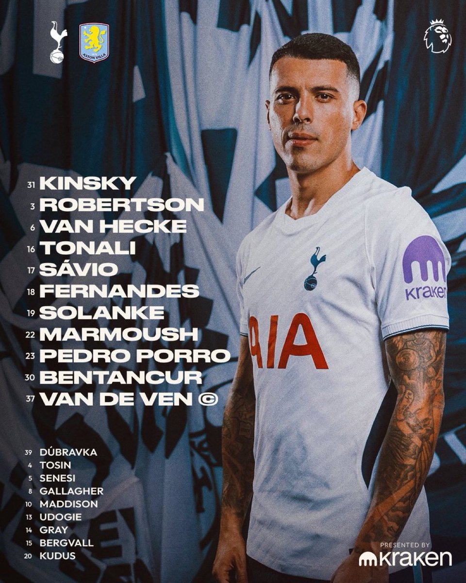thespursweb's tweet photo. Thoughts on the #THFC team vs Aston Villa? 👇 https://t.co/cR7FpMjj6W
