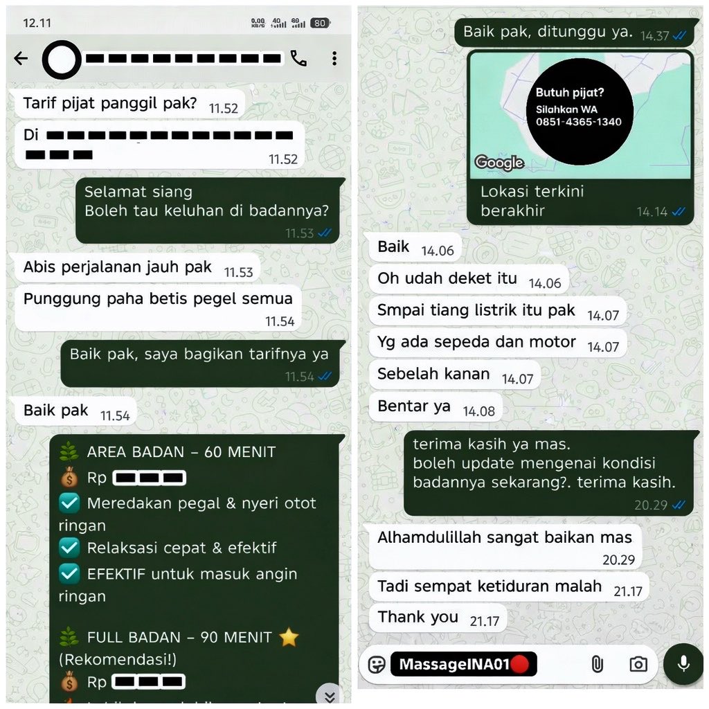 Hellomassage01's tweet photo. #pijatbekasi #pijatcikarang #cikarang

relaksasi dan pemulihan otot dengan metode tekanan pijat tersedia disini. sangat baik dalam meringankan otot-otot badan hingga tuntas. untuk panggilan, bisa untuk dalam dan luar jakarta s/d bekasi dan cikarang

https://t.co/vCoLcnKvZF https://t.co/qXl3CjQkyJ
