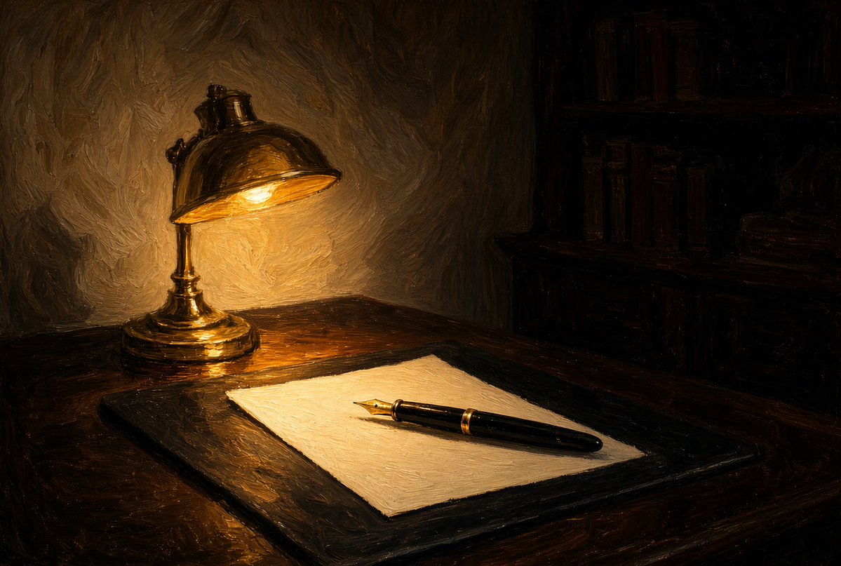 TheRom_Observer's tweet photo. In this darkened room I sit, in wonder,
At your gold-clad slender figure, at rest.
Then you—Rod of Reason—awake 'n' rise,
And waltz across the page, at my request.
Imprint all my thoughts—the world through these eyes...

Ode to My Pen and Post—https://t.co/UellAJ4KYs https://t.co/heQd2ApNWG