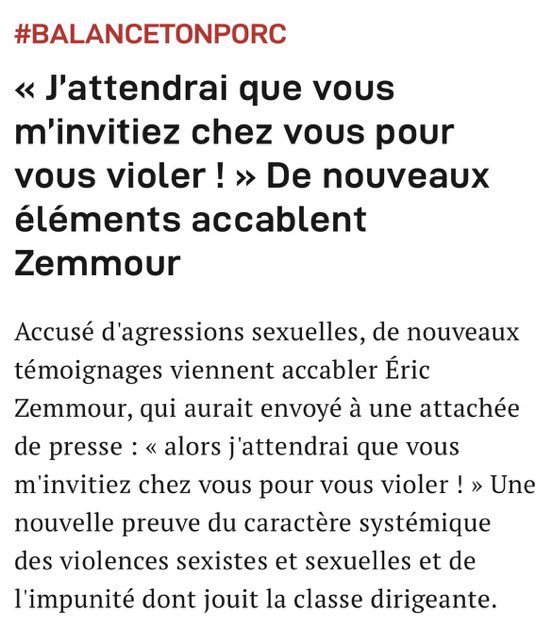 YENTL58's tweet photo. @AlerteMediasFR Alerte médias 
Extrême droite !
Tu m'étonnes 😂 
qu'il est chafouin !
Eric Zemmour est un FDP 
Un raciste condamné plusieurs fois et un pervers sexuel ! https://t.co/MuYN3QUsr0