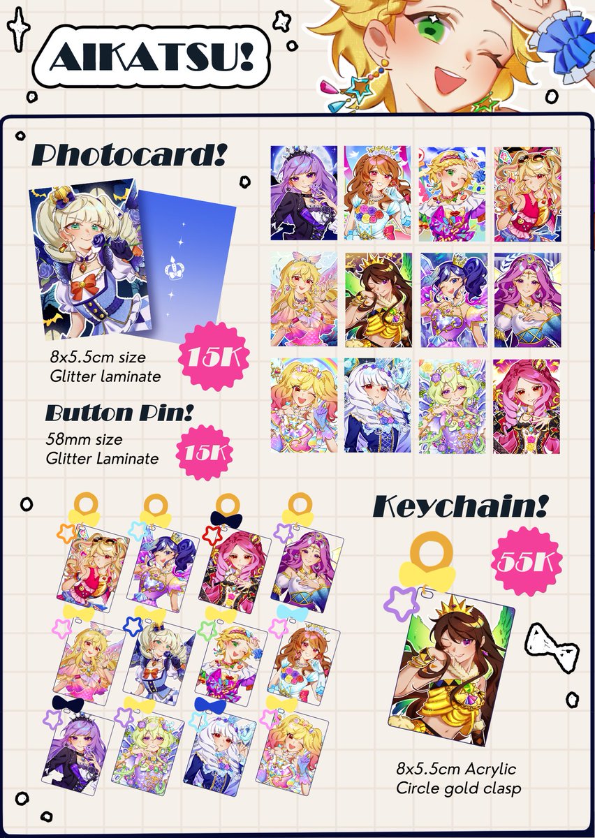 wika_fy's tweet photo. 💗 🔁 are appreciated!(⁠◍⁠•⁠ᴗ⁠•⁠◍⁠)⁠❤
Wika's #CF23 PO is hereee!

🔸Pickup Day 1 only!
🔸Mail order : Soon TBA~

📅 19-28 Sept 2026
⭐ Ensemble stars (Enstar), Aikatsu
💘 Circle BE(R)LI-MA (Booth TBA)
🔗 Link below↓

#Cf23catalogue #comifuro23 https://t.co/6AVGKD6On2