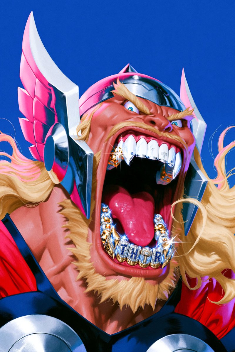 ibexdream's tweet photo. GRILLZ S2 / Episode 1
The Avengers got their teeth done.

Doom. Thor. Captain America.

Who's walking into Doomsday next? ⚡ https://t.co/riqk85SsOi
