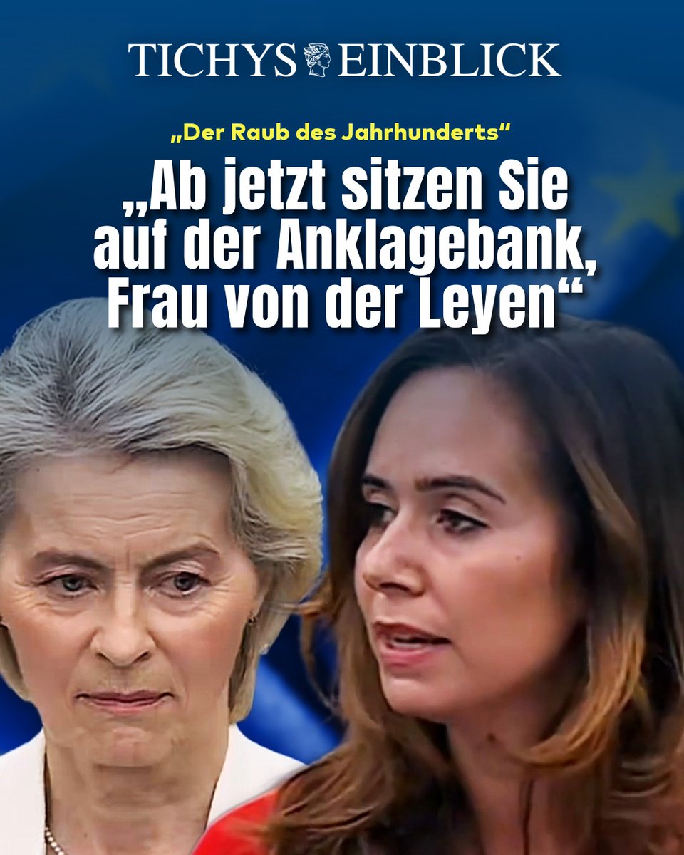 TichysEinblick's tweet photo. „Seit fast sieben Jahren ruinieren Sie die Europäer“. Die französische EU-Abgeordnete Sarah Knafo zerlegt Ursula von der Leyen. Zuvor hatte bereits Afroditi Latinopoulou die Kommissionspräsidentin scharf angegriffen: „Nicht nur Merkels beste Schülerin, Sie haben sie übertroffen“. Beispiele, die Schule machen. https://t.co/FbvksxLBDA