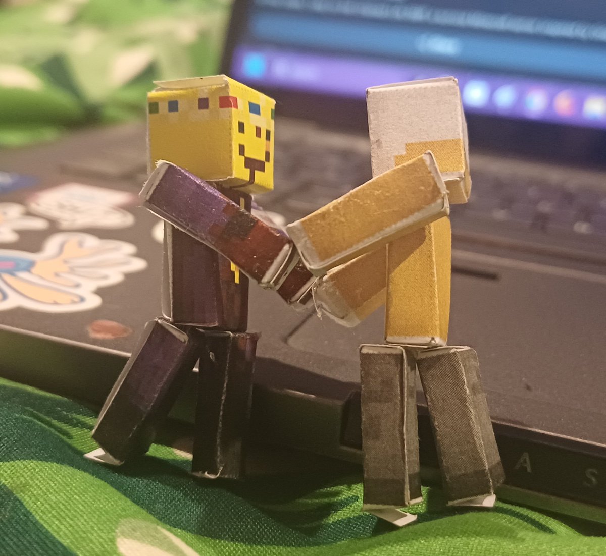 Ebbpup's tweet photo. Printed out little torment duo paper craft now they are real https://t.co/q0rGAuNS4l