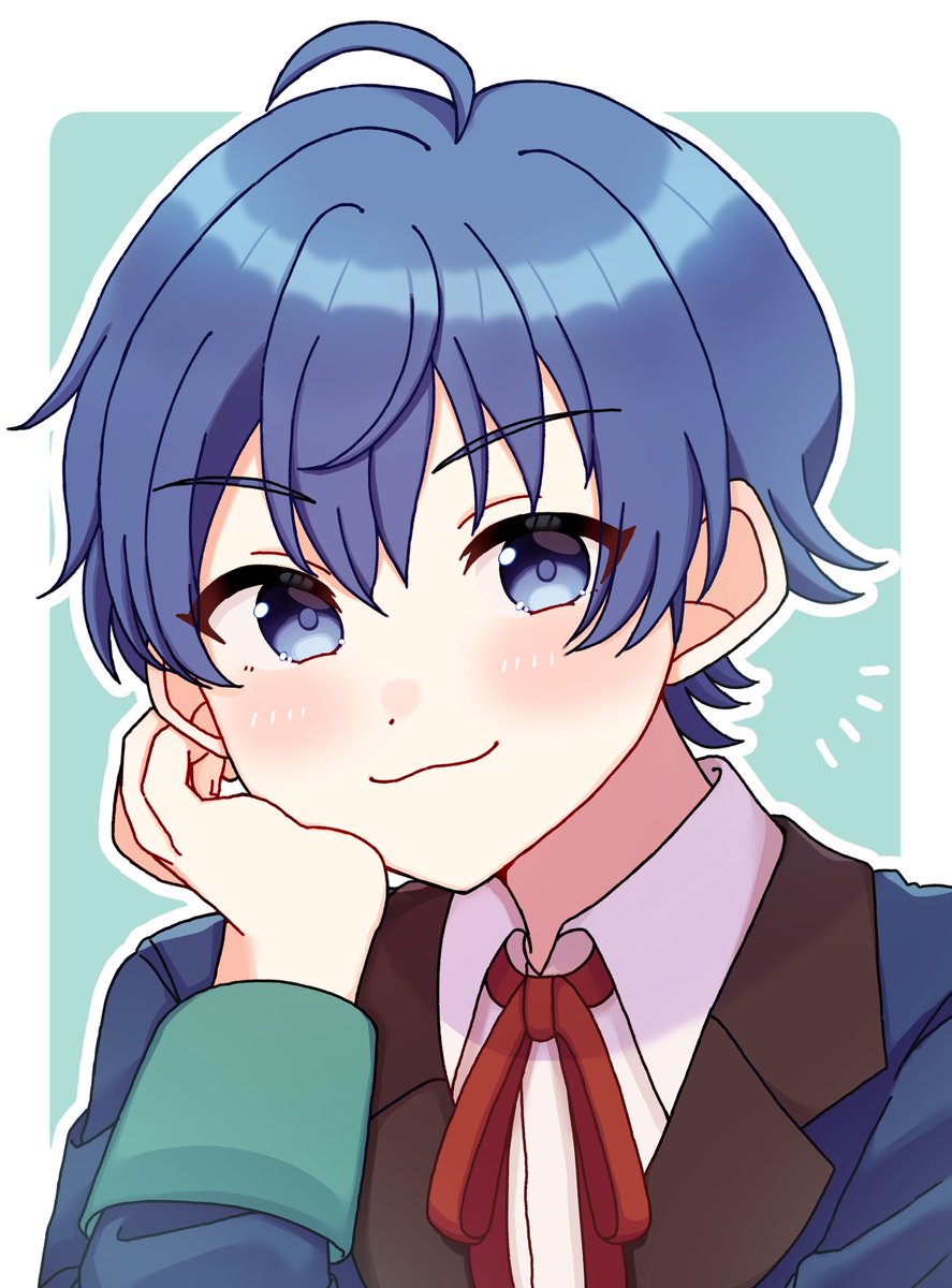 haruparuru_draw's tweet photo. #天峰秀 #SideM_FA
やっと描けた初描きの担当アイドル💙 https://t.co/E33o9Z6oeq