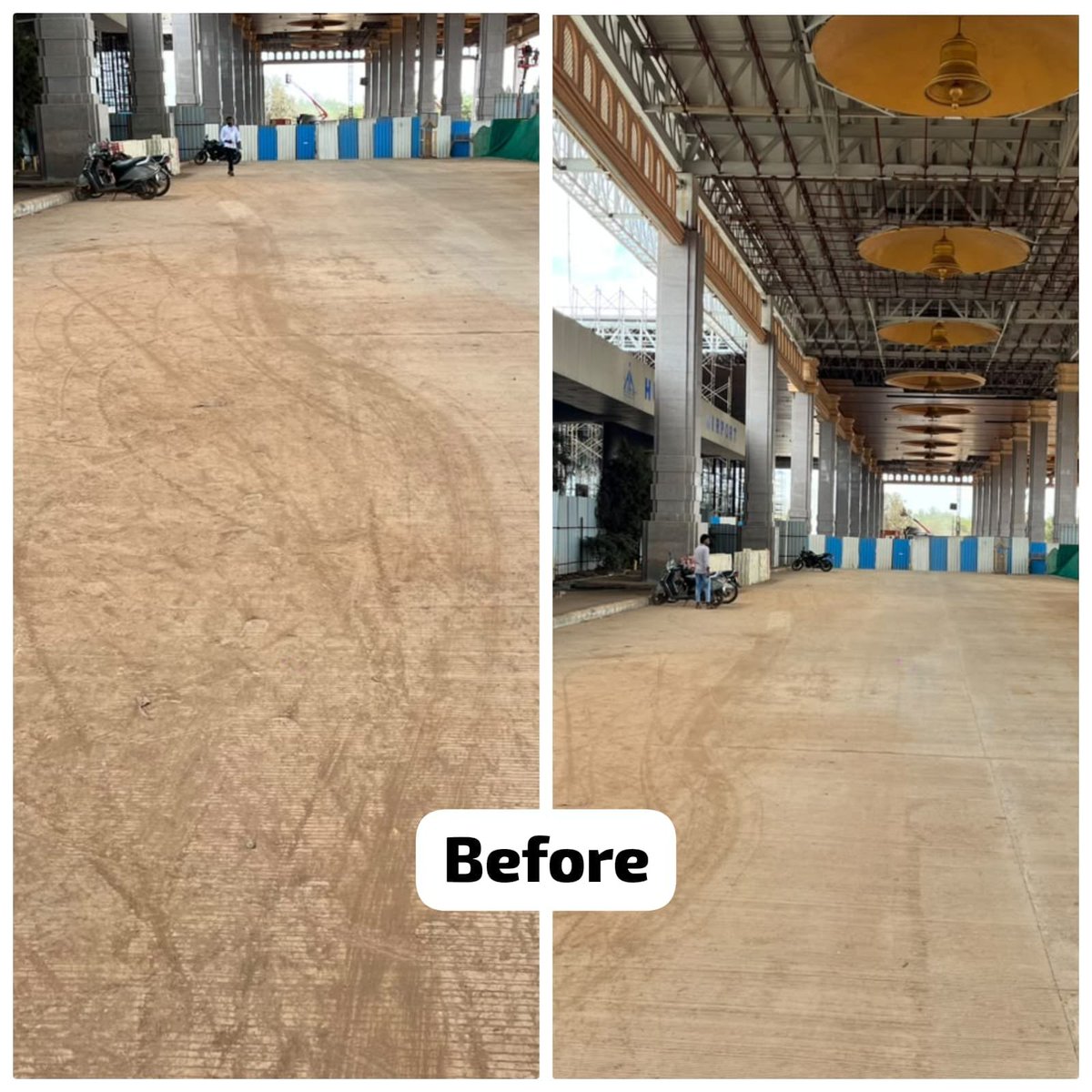 aaihbxairport's tweet photo. Under the "Swachhata Hi Sewa-2026" campaign as the part of "Yatri Sewa Abhiyan", a cleanliness drive was organised at Hubballi Airport on 18/9/26. Canopy area of new terminal building was cleaned which is in the final phase of construction.
@AAI_Official @AAIRHQSR @aairedsr https://t.co/3G7I5t4aXO