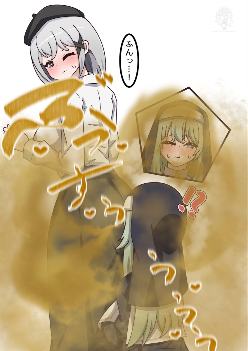 mayaya_ursa's tweet photo. オリキャラ人気投票で1位のキャラが最下位のキャラに屁をこくやつ https://t.co/Vftu7zHkIC