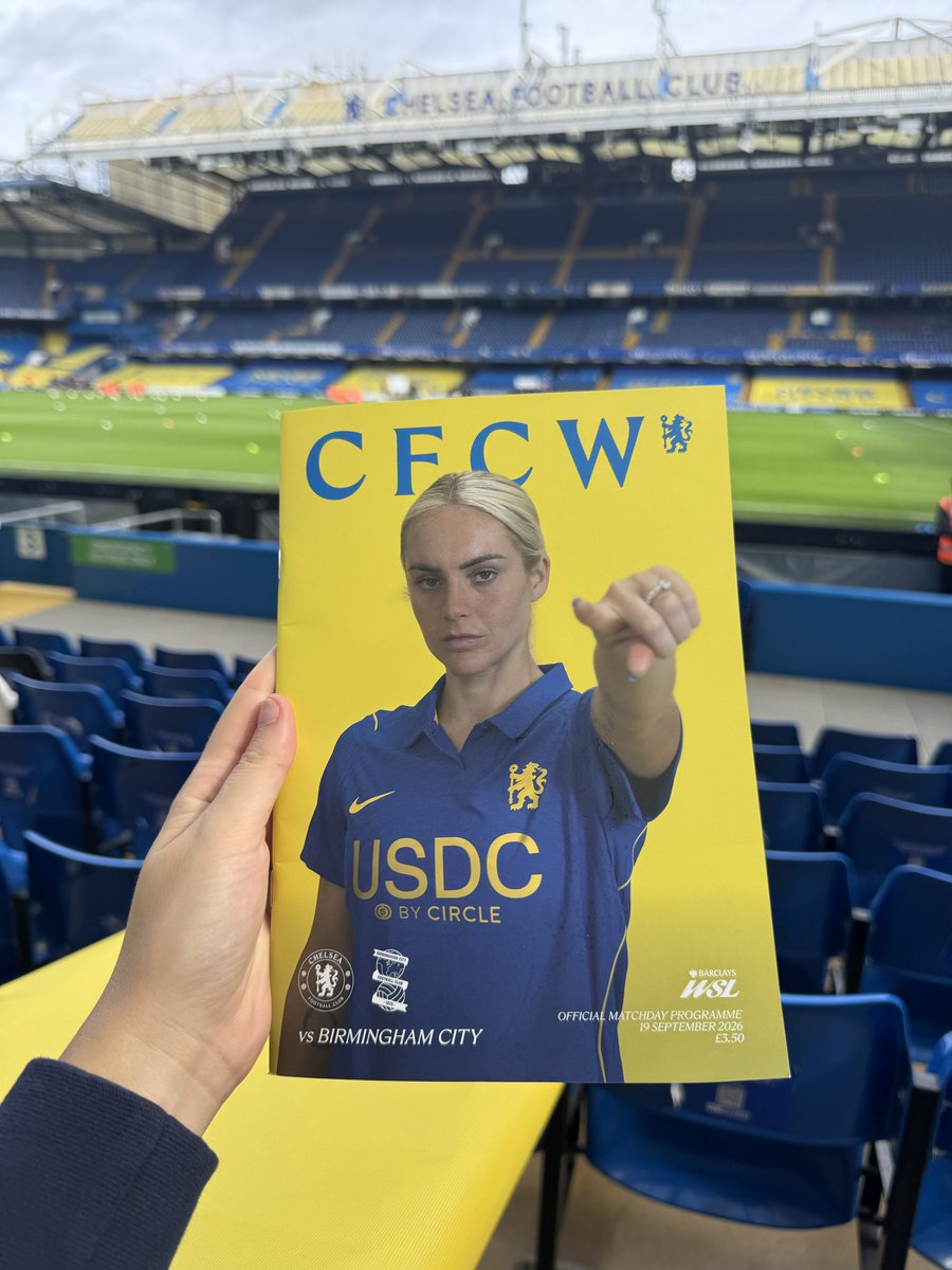 mollcfcw's tweet photo. Ellie is on the front of the programme today https://t.co/8oG44ErWbT