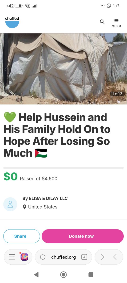 HuseenMuhmod18's tweet photo. Every minute that passes, I open my campaign link three times, hoping to find a kind heart that understands my situation and donates to me. But I'm surprised to find that the link is still empty, like our pockets which have no dollars in them. https://t.co/ERvFz7GFcm