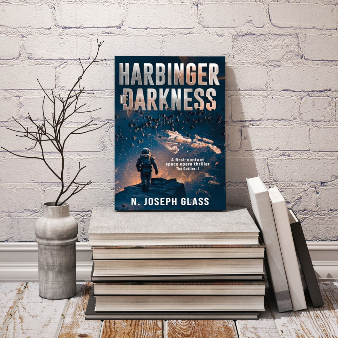 allauthor's tweet photo. Fate and survival collide in "Harbinger of Darkness." #MilitarySciFi #Readers https://t.co/XjfU8g1iKq