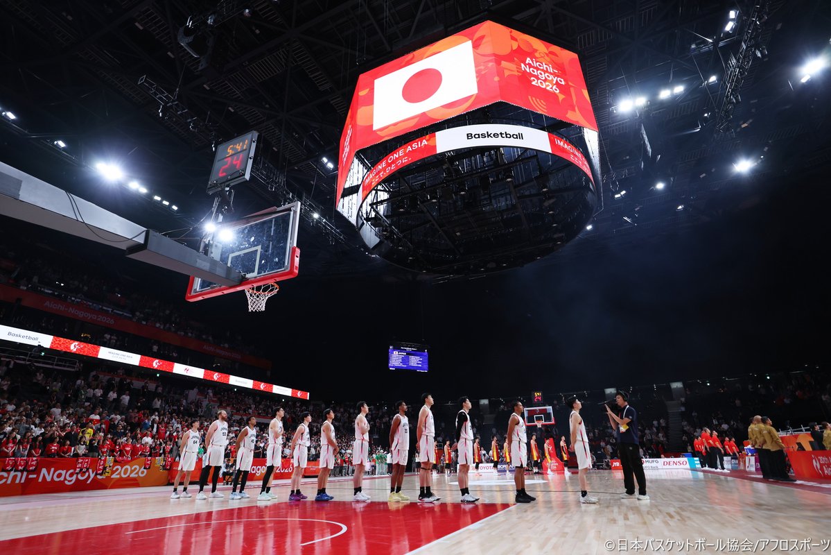 JAPAN_JBA's tweet photo. 🏆第20回アジア競技大会(2026／愛知・名古屋）
男子日本���表 大会レポート

📝 https://t.co/KsBqXZERcu
準決勝 日本97-77中国：「チームで戦えている実感があります」

#日本一丸 #AkatsukiJapan
#TEAMJAPAN #ともに一歩踏み出す勇気を https://t.co/zsJL7jplmX