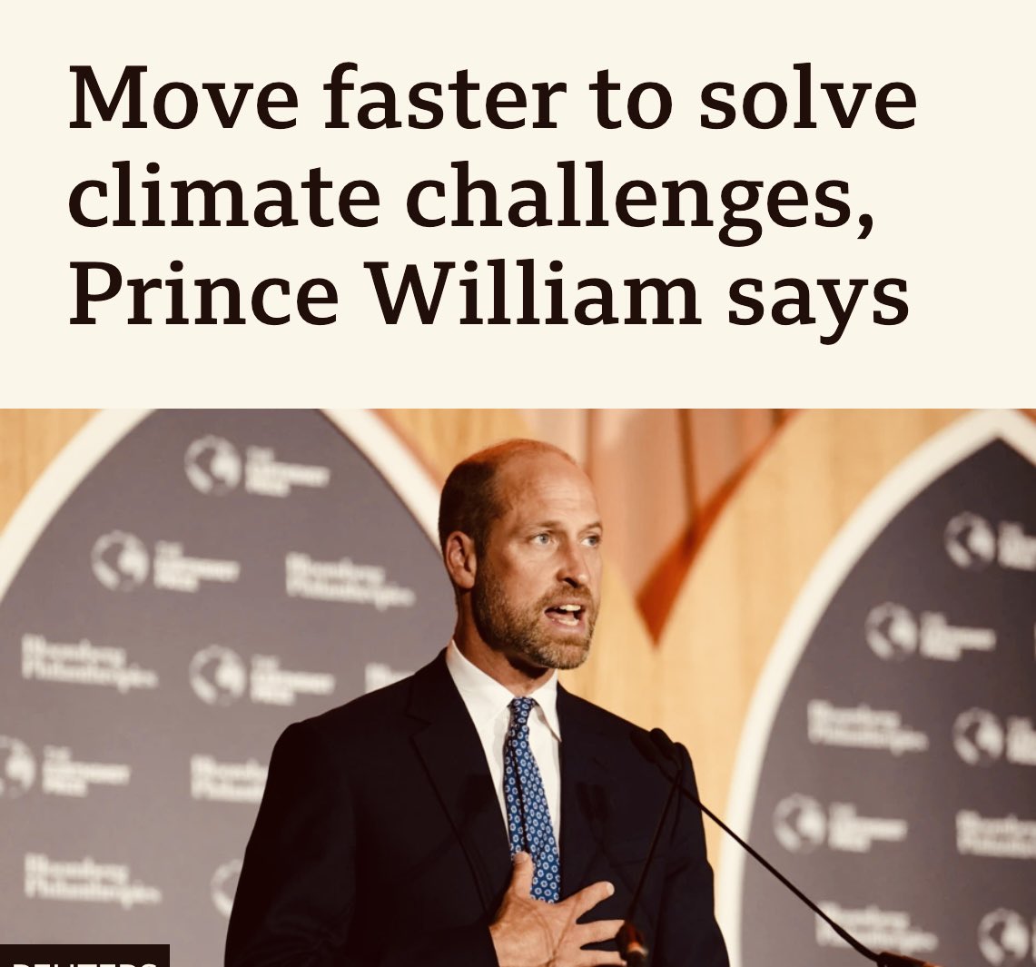 JamesMelville's tweet photo. “Move faster to solve climate challenges”

~ Prince William 

Yet, the Royal Family's two newly leased AgustaWestland helicopters flew 58,000 miles (420 flying hours) between February and November 2025.

Prince William has taken a helicopter 47 times to Windsor and 5 (so far) to his new home, Forest Lodge - flying to multiple locations every single month - including a 40-mile flight to an event. 

Meanwhile, us plebs are told to only boil the exact amount of water we need in a kettle.