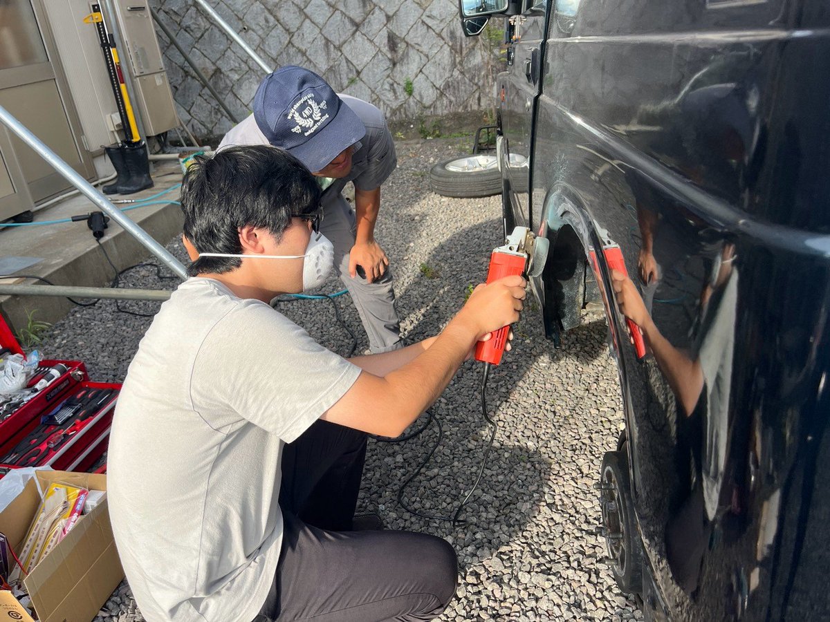 HIRO_BMW's tweet photo. ジムニー修理会1日目 https://t.co/8ioGd3fGbA